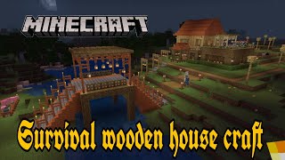 Survival wooden house craft in Minecraft  wooden house build in Minecraft  Minecraft gameplay [upl. by Herries]