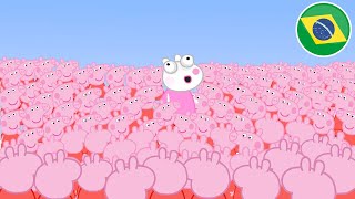 1000 Peppa vs 1 Suzy  Animação Engraçada [upl. by Eslek]