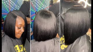 Quickweave Bob Cuts  Easy amp Quick Asymmetrical Bob Haircut amp Hairstyle with Graduation [upl. by Lopez]