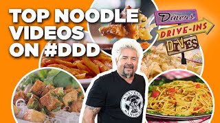 Top 10 DDD Noodle Videos with Guy Fieri  Diners DriveIns and Dives  Food Network [upl. by Earl]