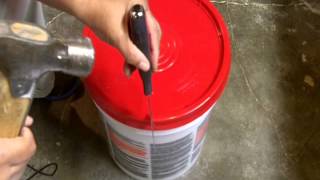 Quick Tip to Remove Lid from 5 Gallon Paint or Joint Compound in a Snap [upl. by Ael439]