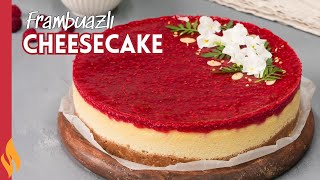 TAM ÖLÇÜLÜ 👌🏻 Kolay Frambuazlı Cheesecake Tarifi 🍰 [upl. by Nickles]