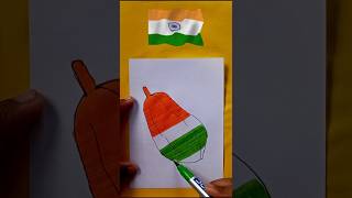 India flag 🇮🇳 drawing for beginnersindependence day drawingrepublic day drawing shorts drawing [upl. by Galanti310]