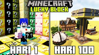 100 HARI DI MINECRAFT SUPERFLAT LUCKY BLOCK [upl. by Ntsuj]