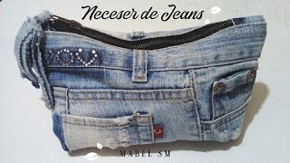 DIY Neceser con la parte de arriba del jeans [upl. by Erda]