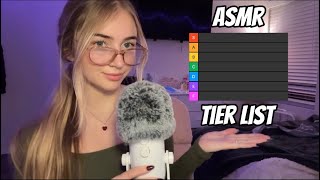 Ultimate ASMR Tier List mouth sounds hand sounds soft spoken popular triggers [upl. by Aidualc]