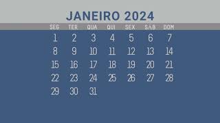 Agenda Fiscal de Janeiro de 2024 [upl. by Saba]