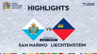 HIGHLIGHTS  San Marino  Liechtenstein  UEFA Nations League 2024  TUDN [upl. by Ardnuyek]