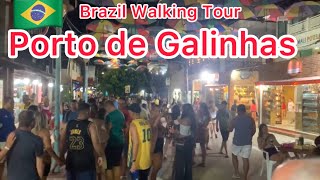 🇧🇷Brazil Porto de Galinhas Walking Tour [upl. by Bazil]