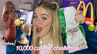 10000 CALORIE CHALLENGE GIRL vs FOOD😳 massive cheat day [upl. by Ocer]