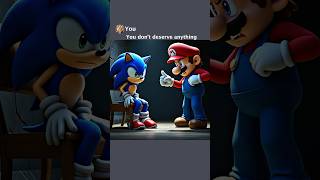 Poor Jealous Mario Kidnaps Rich Sonic memes mario sonic [upl. by Shurwood677]