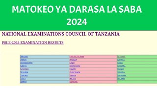 Matokeo Darasa la SABA 2024 haya hapa [upl. by Ykvir]