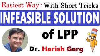 Infeasible solution of LPP by Simplex Method [upl. by Undry714]