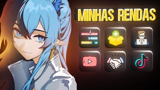 TODAS MINHAS FONTES DE RENDA EM 7 MINUTOS [upl. by Lizbeth]