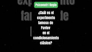 559 Experimento famoso de Pavlov en el condicionamiento clásico [upl. by Fatsug269]