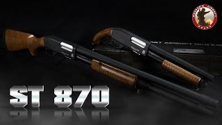 Review SampT 870 STD  SAWED OFF Remington 6mm SpringFederdruck Airsoft GermanDeutsch 4K UHD [upl. by Henrion]