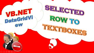 VBNET DataGridView  Set Selected Row Items To TextBoxes [upl. by Vivica]