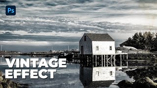 Vintage Effect Photoshop Tutorial IN 2 EASY STEPS [upl. by Hailed]