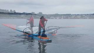 Windsurf Round Europe  Paddling  SUP with windsurf sail [upl. by Anah]