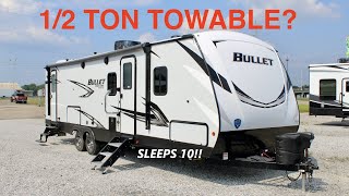 ULTRA LITE Travel Trailer Bunkhouse  2021 Keystone Bullet 290BHS [upl. by Ewolram]