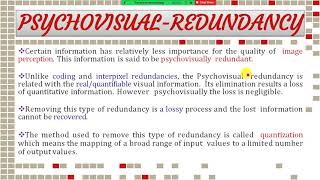 PSYCHOVISUAL REDUNDANCY IN DIP [upl. by Tamqrah]