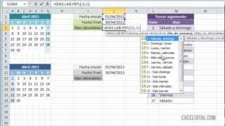 Función DIASLABINTL en Excel [upl. by Alwin184]