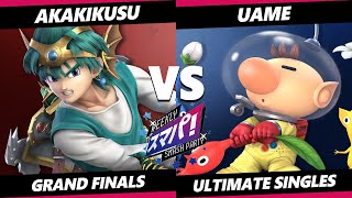 Sumapa 163 GRAND FINALS  Akakikusu Hero Vs uame Olimar Smash Ultimate  SSBU [upl. by Notlehs]