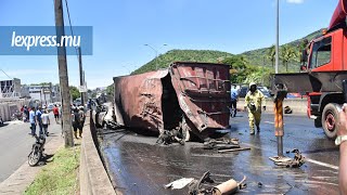 Grave accident à Pailles pluisieurs blessés et des véhicules en proie de flammes [upl. by Anthe]