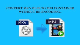 Convert MKV Files To MP4 Container Without Reencoding [upl. by Genesia]