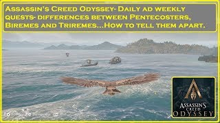 Assassins Creed Odyssey Pentecosters Biremes and Triremes [upl. by Asiuqram]