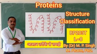 Proteins  Structure amp Classification of Proteins  Biochemistry  BP203T  L8 [upl. by Zwiebel]