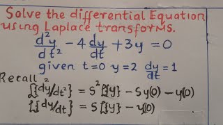 LAPLACE TRANSFORM SOLVED DIFFERENTIAL EQUATIONFOR CBETCDACC LEVEL 6 [upl. by Nnywg]