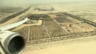 Etihad Airways 78710 Take Off at Abu Dhabi Business Class View  Engine View [upl. by Izy592]