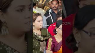 Actress Keerthy Suresh Tirumala Darshan With Family [upl. by Kristy41]