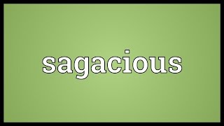 Sagacious Meaning [upl. by Leval]