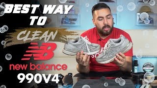 The best way to clean Suede New Balance 990v4 with Reshoevn8r [upl. by Katherine]