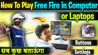 How to Play Free Fire in Computer amp Laptop  PC MEIN FREE FIRE KAISE KHELE how to play free fire pc [upl. by Annahahs]