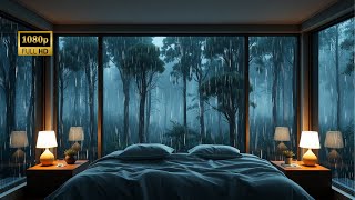 Cozy Room with Rain Sounds Melodic Piano and Forest View  Relaxing Ambience for Sleep amp Calm [upl. by Aryamoy]