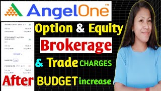 Angel One Option trading amp Equity Charges  Angel One Brokerage Charge Intraday chargeMunniDas566 [upl. by Akinak]