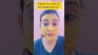 Papaya face pack for brightening skin 🥰✨ashortaday glowingfacemask skincare facemask beauty [upl. by Landan]