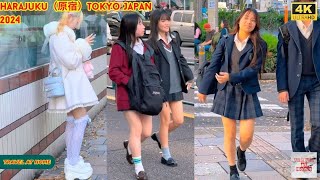 4k hdr japan travel 2024  Walk in Harajuku（原宿）Tokyo Japan  Relaxing Natural City ambience [upl. by Ethbin331]