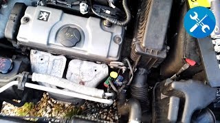 PEUGEOT 206 14e  CHANGEMENT BOUGIES BOBINES INJECTEURS [upl. by Petit]