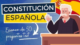 Examen Test Constitución Española Las 50 Preguntas Clave para TCAEs [upl. by Sackman]