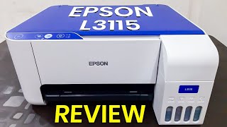 Epson L3115 All In One Printer Unboxing  Review In Hindi  Best Printer For Business amp Personal Use [upl. by Urbai]