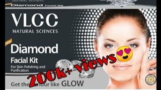 How to do facial at home VLCC diamond facial kit review and demo [upl. by Anaujit]