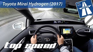 Toyota Mirai Hydrogen Fuel Cell 2017 on German Autobahn  POV Top Speed Drive [upl. by Feilak517]