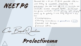 Prolactinoma  Case Based Question [upl. by Naahsar939]