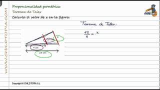 Proporcionalidad geométrica teorema de tales [upl. by Groeg]