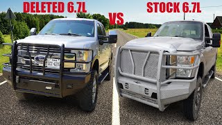 Deleted 67L vs Stock 67L Powerstroke [upl. by Jari409]