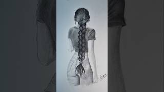 EASY Trick To Draw Braided Hair 👩‍🦰😍 [upl. by Amlev553]